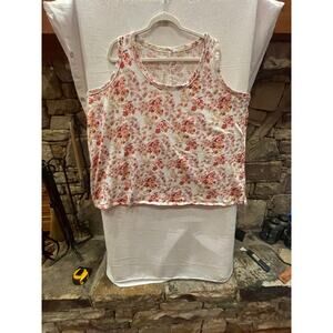 Women's Plus size 4X Tank by Wonderly Knit Floral summer top